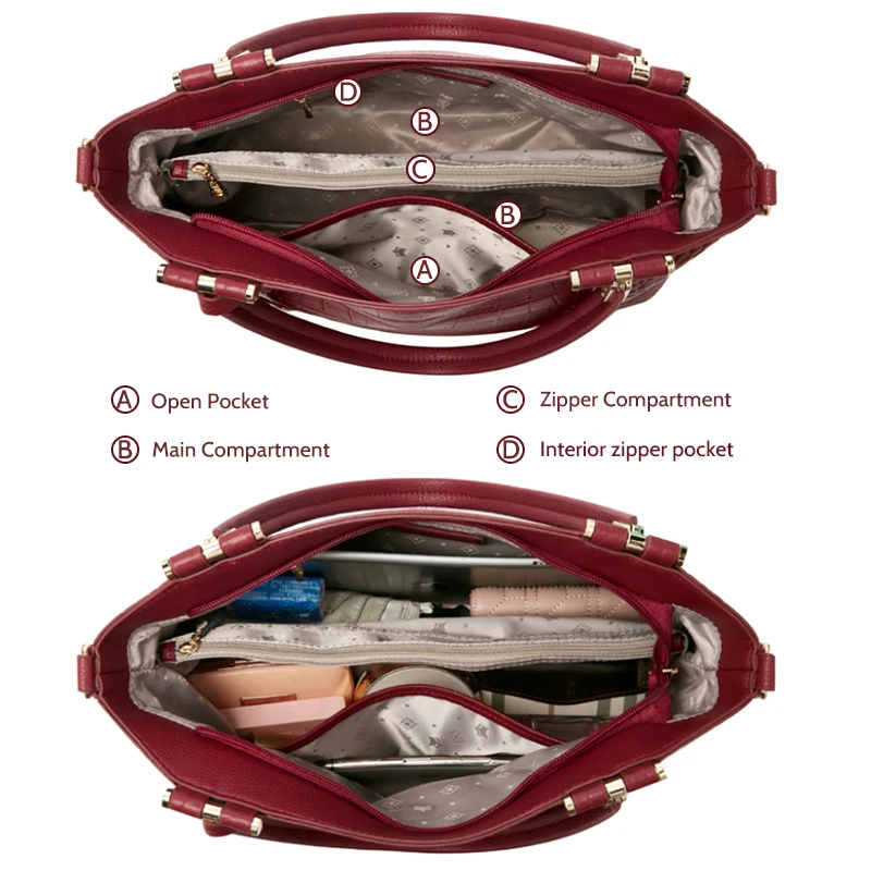 FOXER Women's Crocodile Pattern Genuine Leather Handbag Lady Vintage Shoulder Crossbody Bag Commuter Tote Female Top Handle Bags