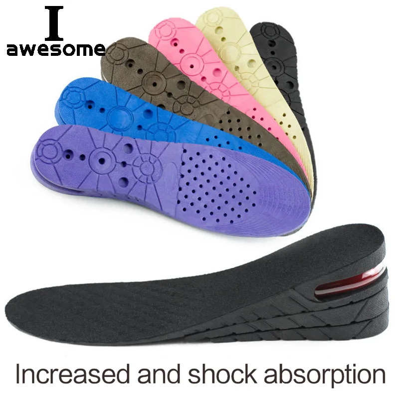 6cm Adjustable insole Unisex Quality Insoles Insert Higher Shoe Pad Memory Foam Lifts Inserts Free Size Cushion for Men Women