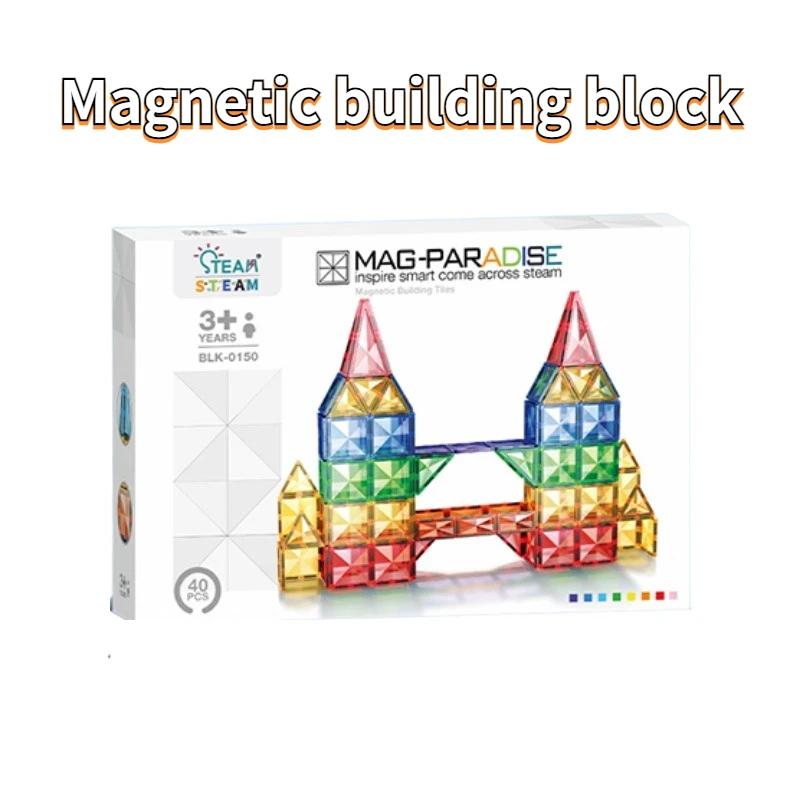 

Early Education Puzzle Building Blocks Magnetic DIY Color Creative Magnetic Pipeline Assembly Childrens Toy Development Brain