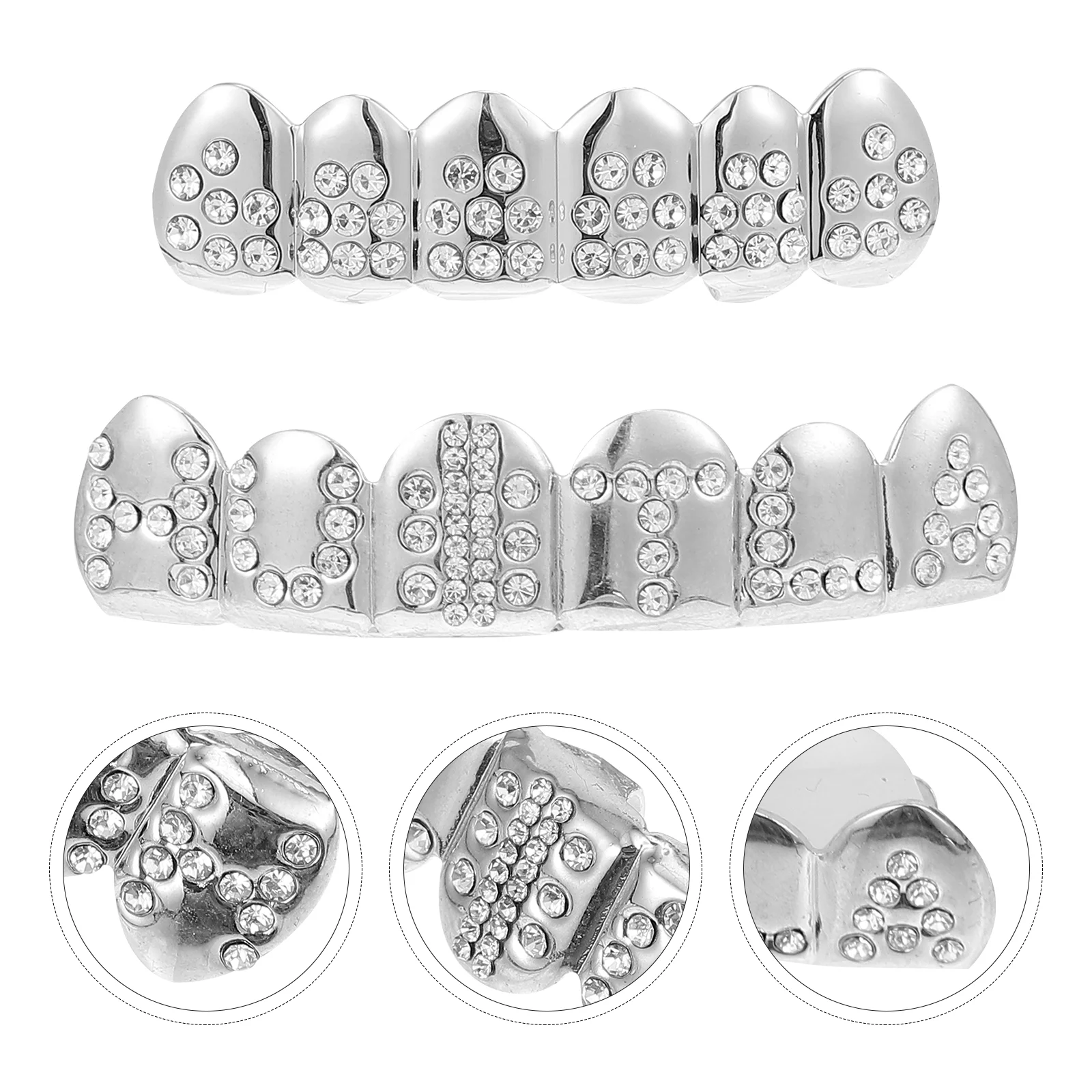

1 Set Decorative False Teeth Prop Creative Fake Teeth Funny Denture Prop