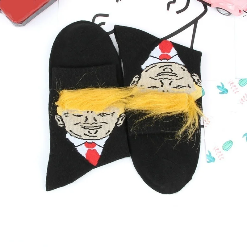 Чулки Doneld Trunp с 3D искусственными волосами, короткие носки для мужчин и женщин (art.: 3920bc1d86c2f) - 3920bc1d86c2f