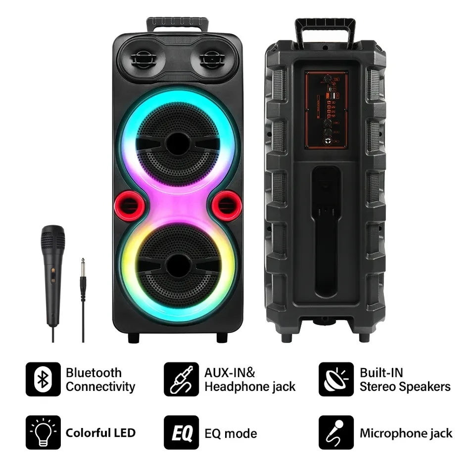 Karaoke Pa Professional Speaker 500w Peak Big Power Wireless Bluetooth Boombox