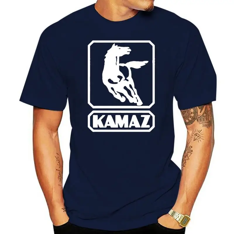 

Новинка 2022, модная мужская футболка с принтом логотипа КАМАЗа, футболки для гонок, летние хлопковые футболки с круглым вырезом, футболка высокого качества, размеры