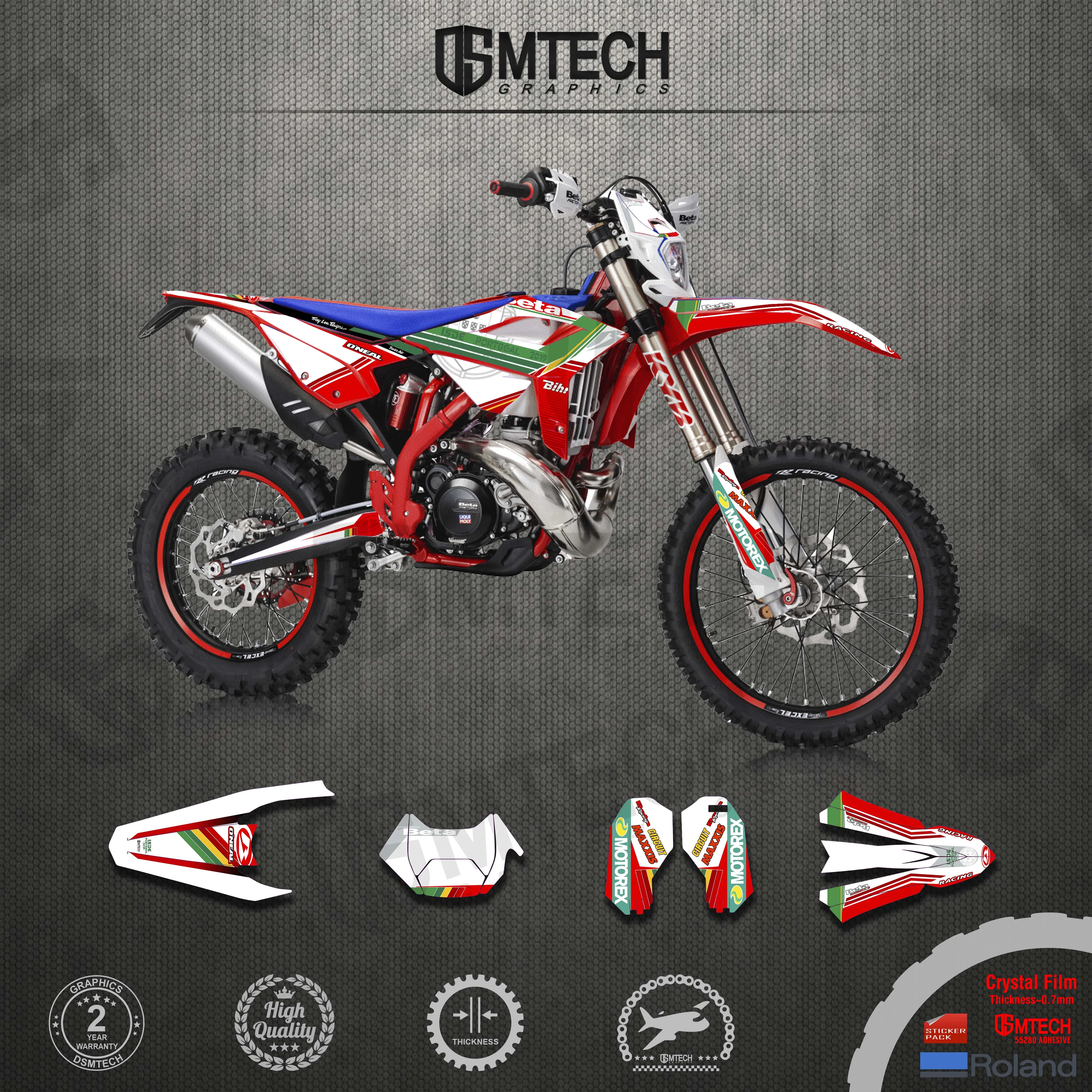 DSMTECH  Motorcycle Team Graphics  Decal & Sticker Kit For  BETA RR 2020-2022  2020 2021 2022  20-22