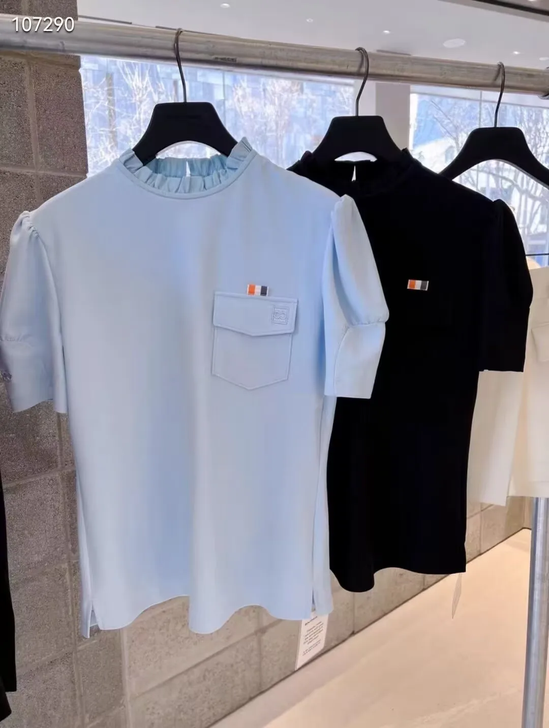 

Golf wear women's puffy sleeve short sleeve top golf casual wear