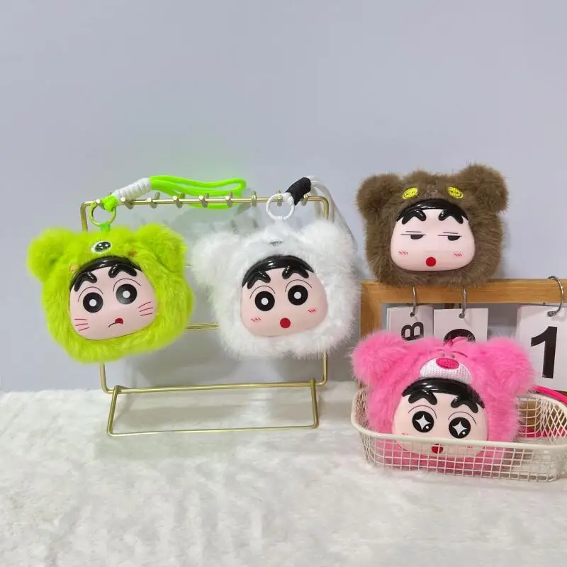 Фото Новая серия плюшевых брелоков Kawaii Crayon Shin Chan: креативная плюшевая игрушка, украшение для студенческого рюкзака, аниме-атрибутика, подарок для друга №3