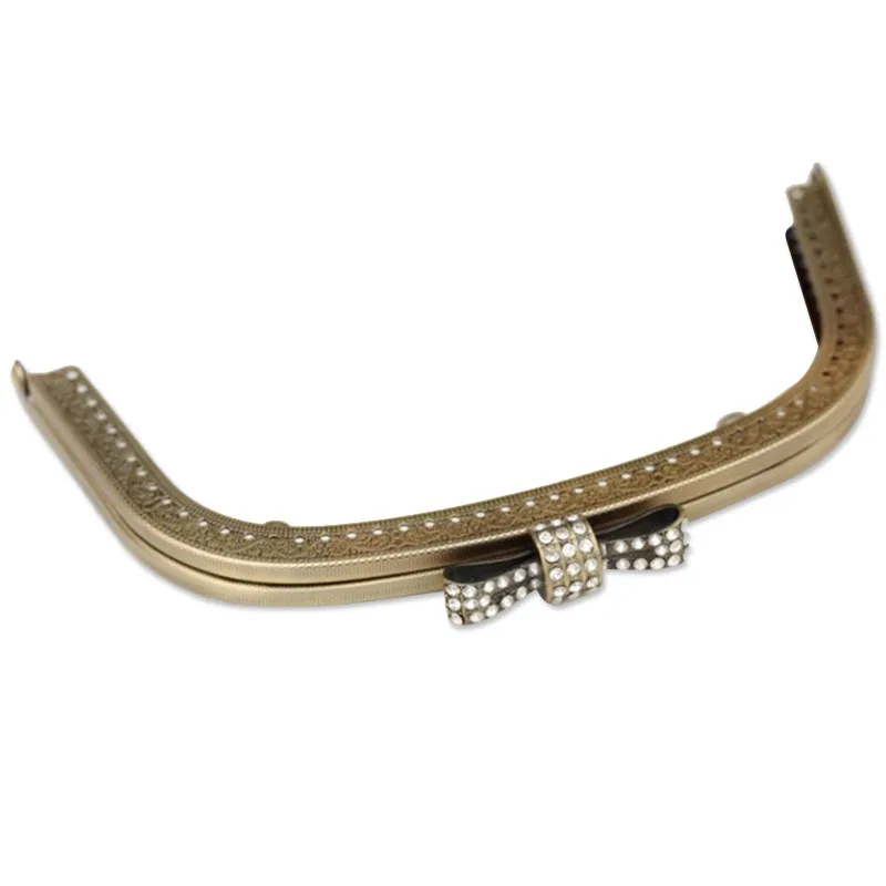 10pcs 18.5cm Kiss Clasp Lock for Women Clutch Handbag Metal Purse Frame Handle DIY Clasp Hardware Embossed Bag Accessories