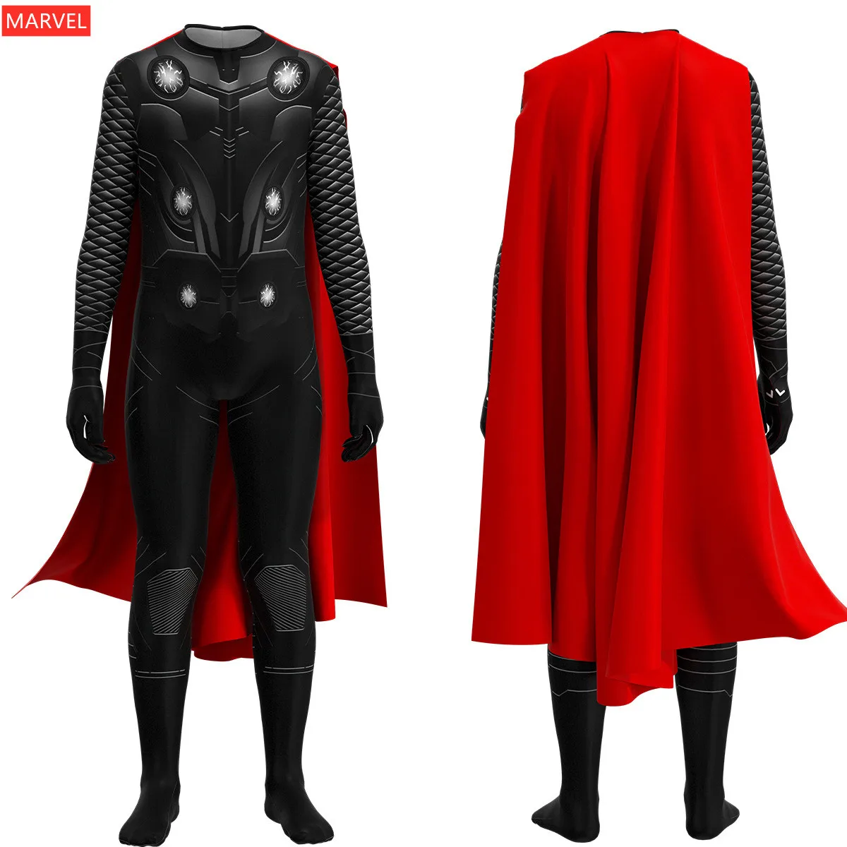 

Marvel Thor Costume Boy Superhero Spiderman Movie Halloween Costumes For Men Cosplay Party Bodysuit With Cloak