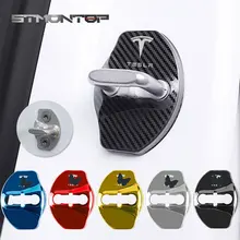 4PCS Car Door Lock Cover Car-Styling Auto Emblems Case Alloy Mental Cover For Tesla Model 3 Model Y Accessories Accessories