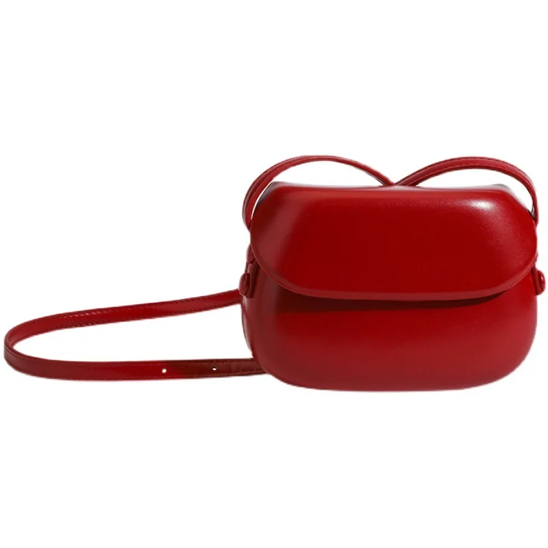 Fashion Women's Small Crossbody Bag PU Leather Solid Color Shoulder Messenger Bags Shell Handbag Purse Cellphone Bag For Female