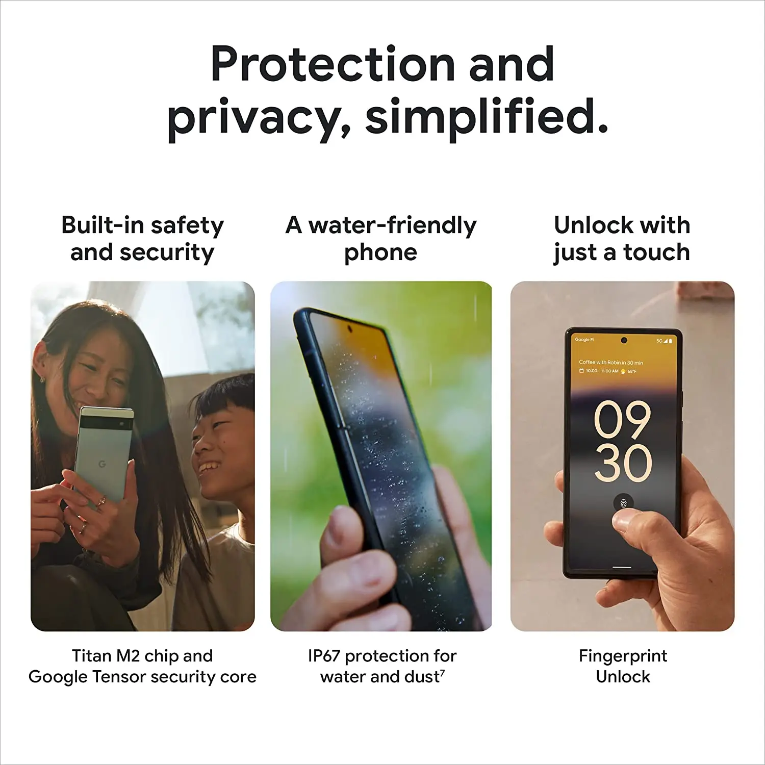 Google Pixel 6A 5G Phone 6RAM 128GB ROM 6.1