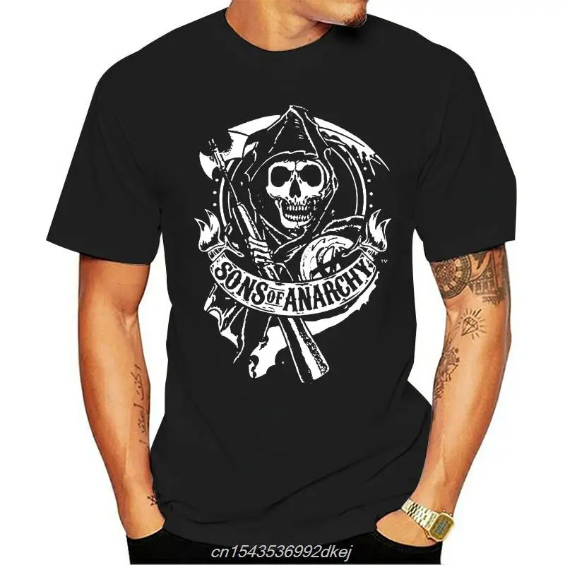

Officially Licensed SOA Scroll Reaper BIG & TALL 3XL 4XL 5XL Men's T-shirt TEE Shirt New Fashion Cotton Men Women Cartoon