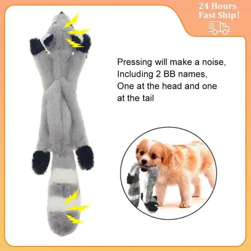 

2023 New Cute Plush Toys Squeak Pet Wolf Rabbit Animal Plush Toy Dog Chew Squeaky Whistling Involved Squirrel Dog Toys