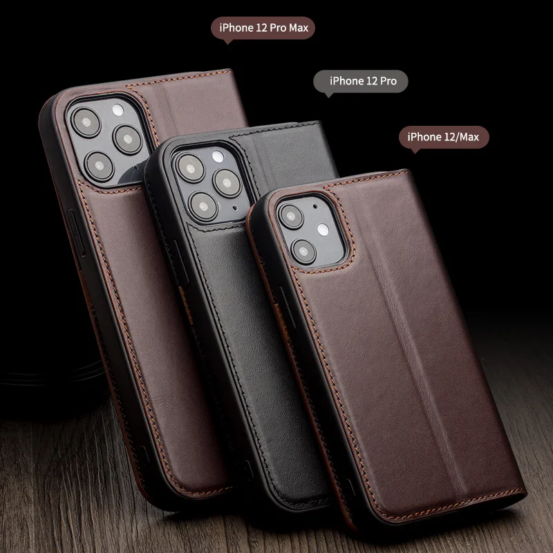 Чехол Qialino из натуральной яловой кожи для Iphone 15 14 16 13 12 11 Pro Max ретро-бизнес