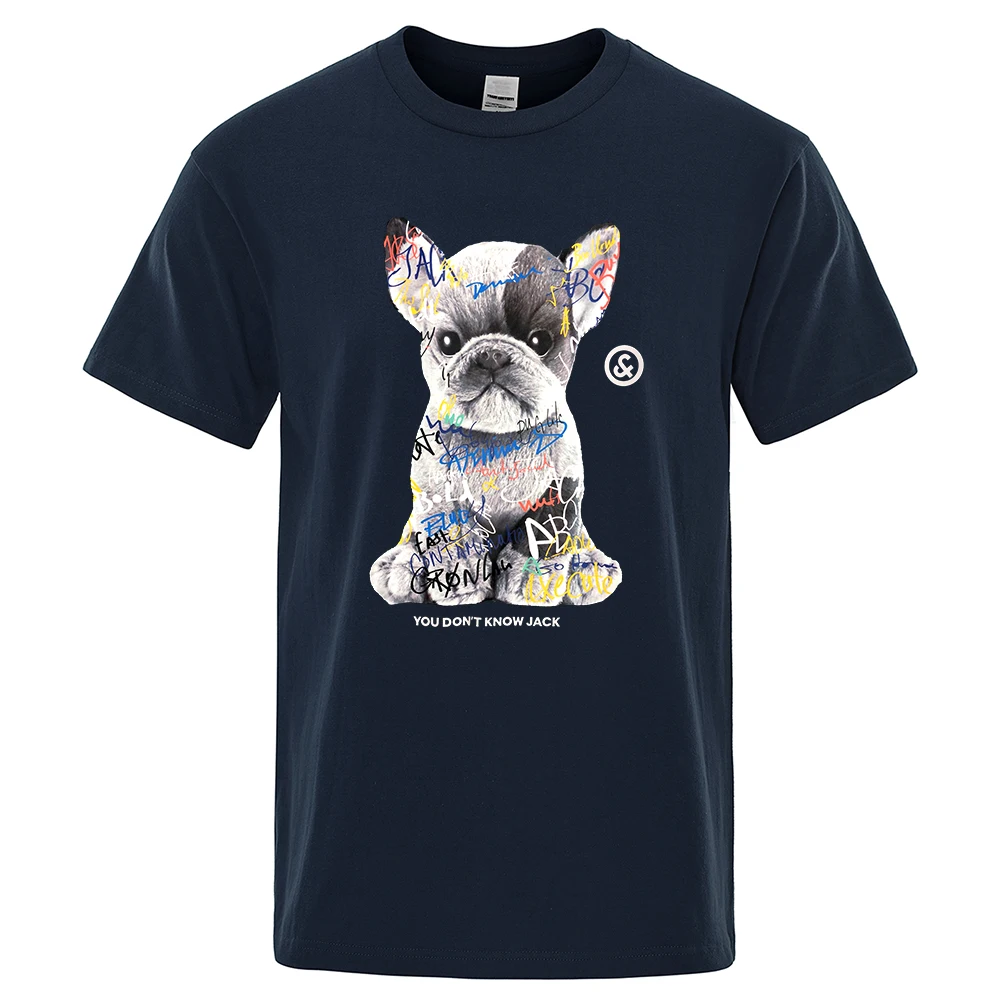 

Kawaii Dog Poster Is Doodled Cartoons Tshirts Mens Comfortable Short Sleeve Summer Casual Cotton Oversized Loose Street T Shirt