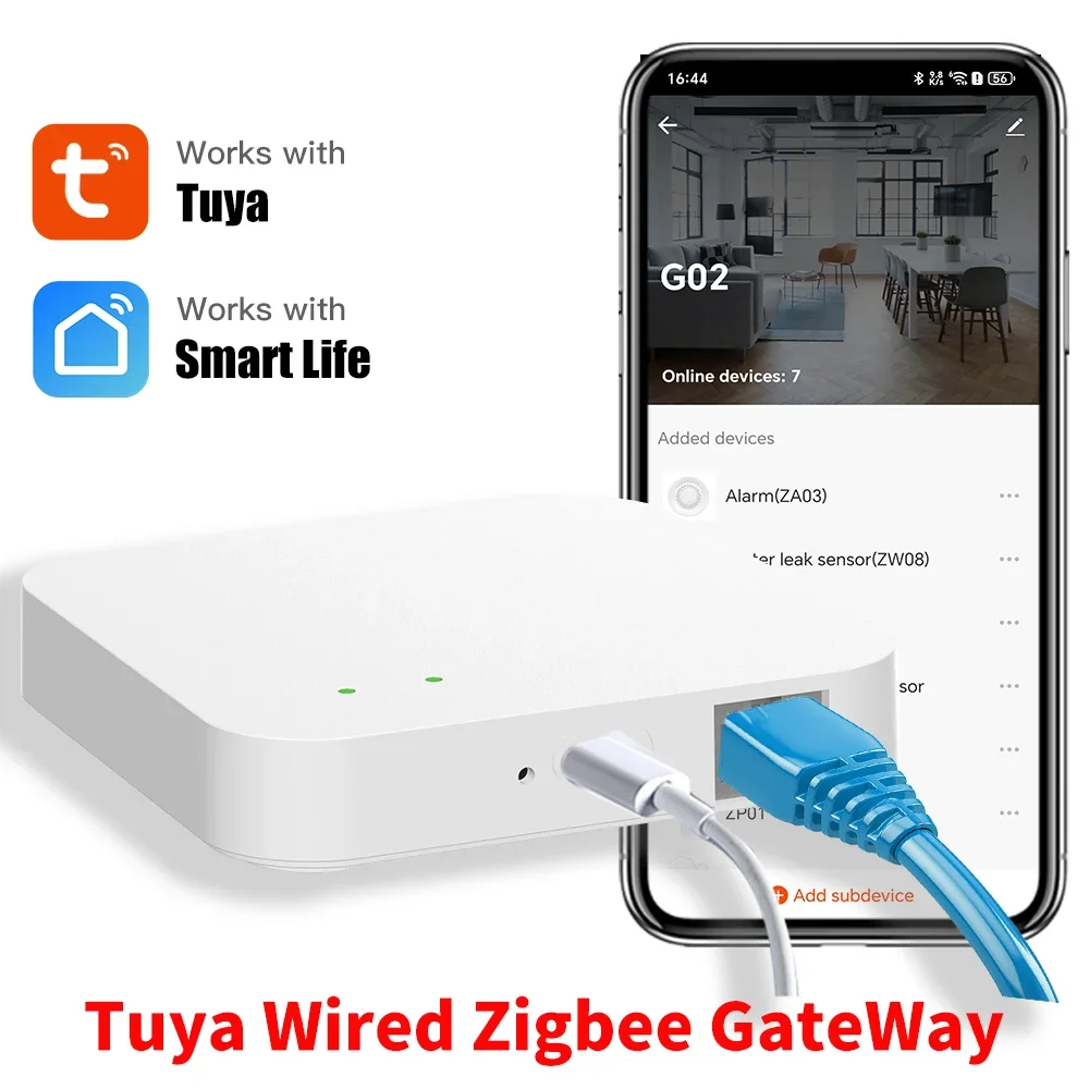 

Tuya Zigbee проводной шлюз для умного дома