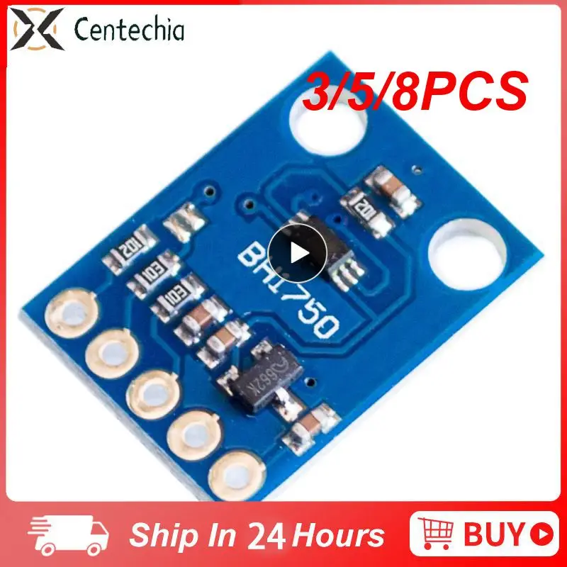 

3/5/8PCS High-precision Bh1750 Chip Digital Output Gy-302 Bh1750 Built-in 16bit Ad Converter Light Intensity Illuminance Module