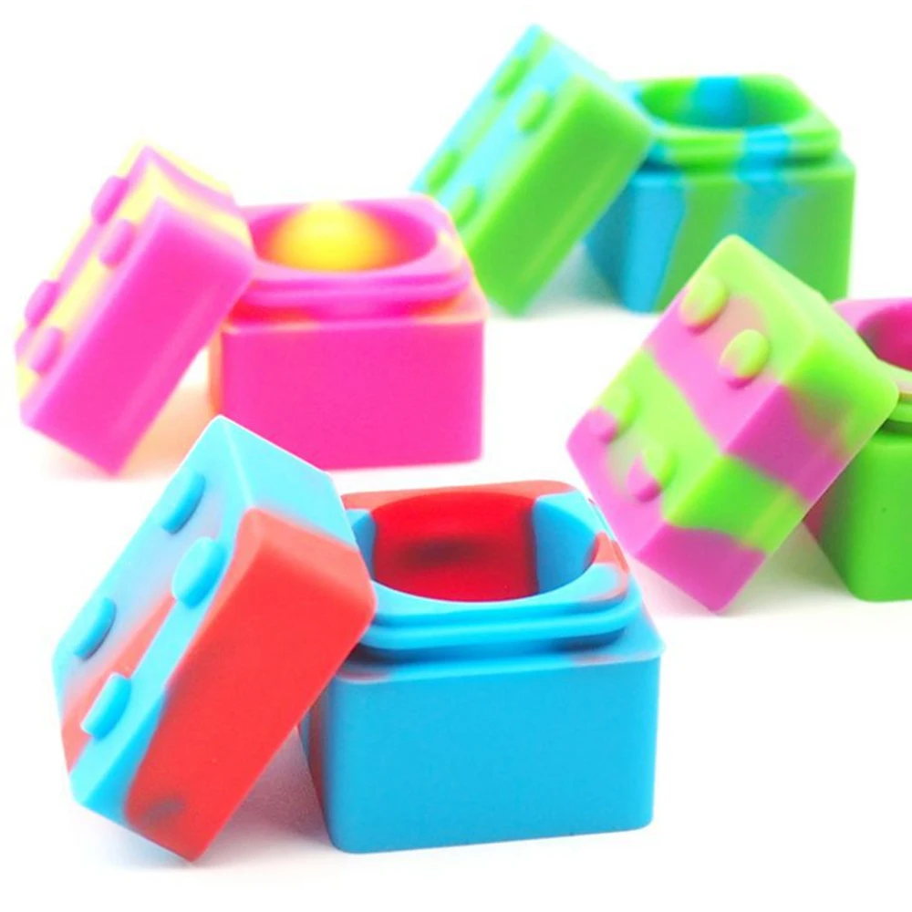 

50Pcs Silicone Jar 9ml Wax Container Non-stick Smoking Accessories Oil Storage Box Jars Makeup Bottle Cosmetic Container