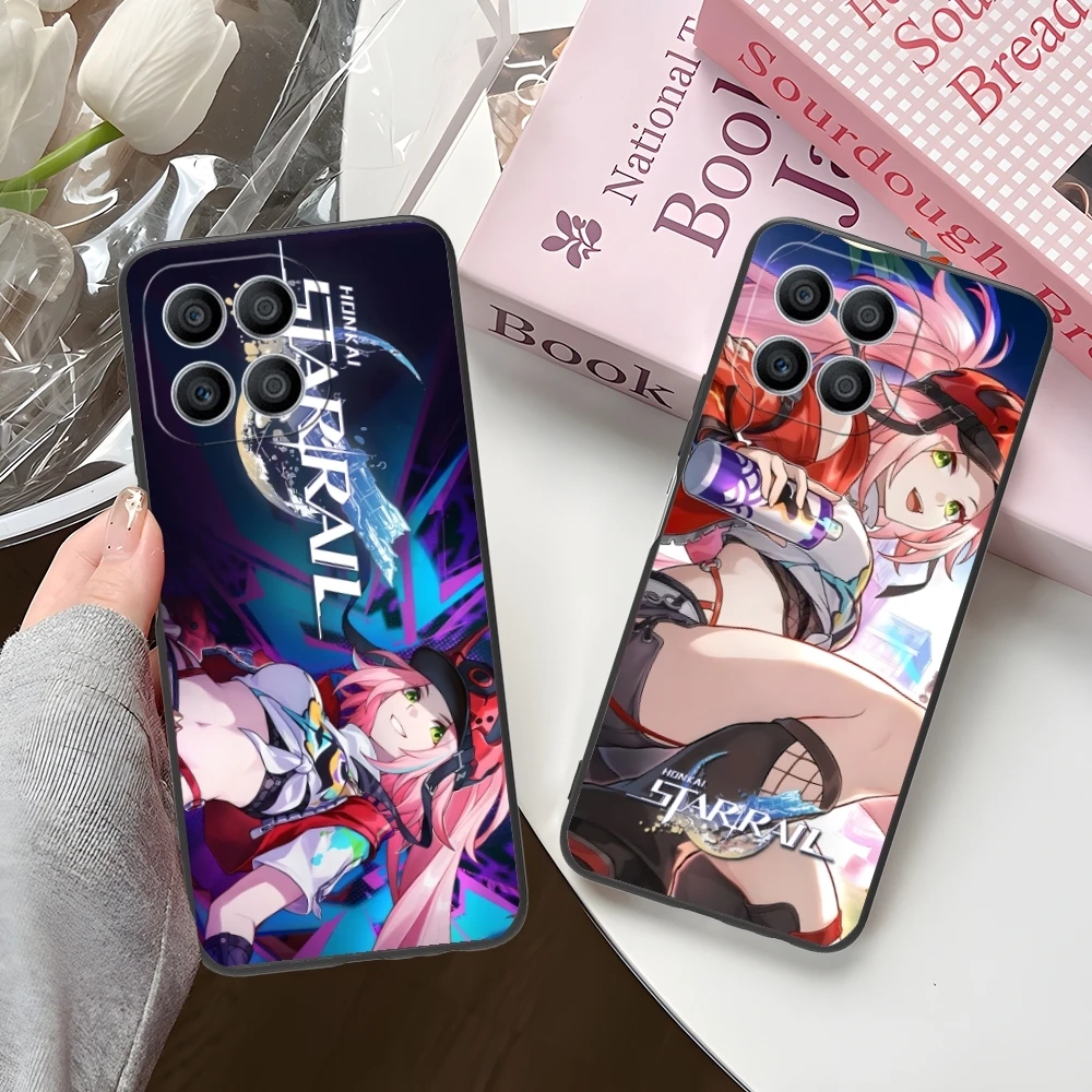 Honkai Star Rail Rappa Mobile Phone Case for Huawei Honor 90 80 70 60 50 30 20 10 9 8 7 Pro S SE Lite 5G Black Cover Shell