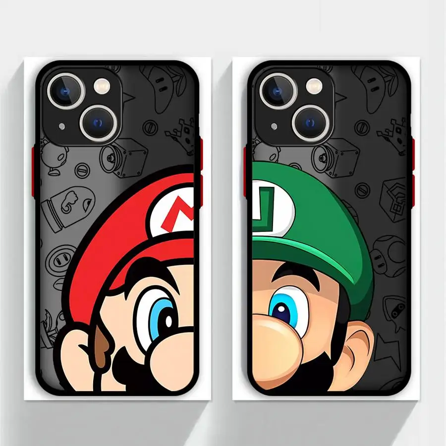 Чехол M-Mario для телефона с изображением героев мультфильмов iPhone 16 Pro 11 12 Mini 13 14 15 Max 7