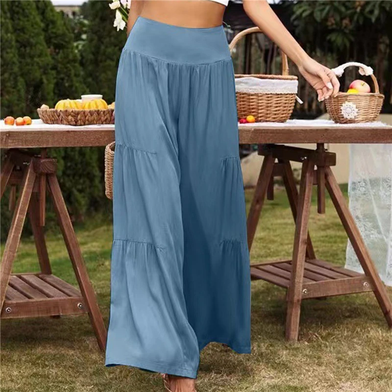 Women's Wide Leg Yoga Pants High Waist Fit Flared Pants Loose Causal Trousers Flowy Palazzo Pants For Daily Wear Yoga 2023