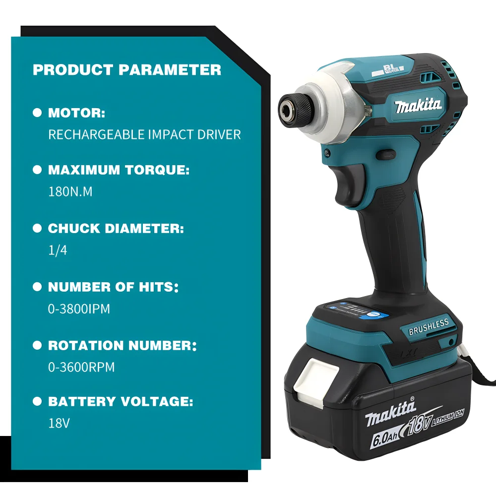Makita Dtd171 18 В Бесщеточная Аккумуляторная Ударная Дрель Многофункциональная