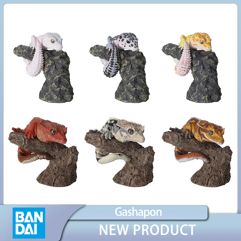 BANDAI Gashapon биомиметическое животное руководство Леопард Geckos мини-игрушки фигурка
