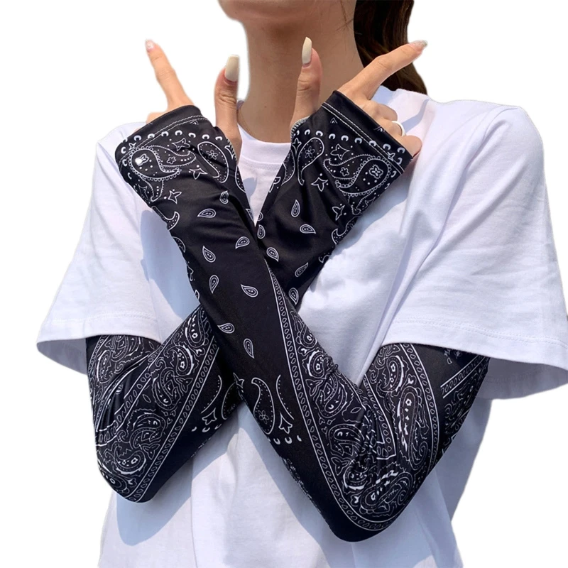 Ледяная шелковая Балаклава рукава ушные петли Шейная гетра защита от УФ-лучей