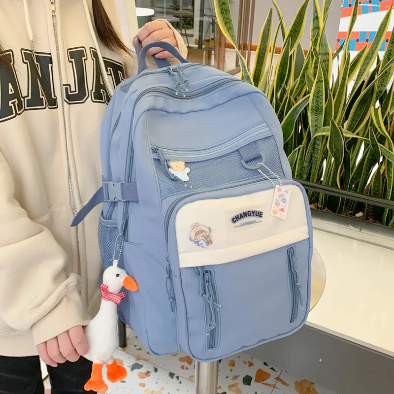 

Нейлоновый женский рюкзак с клиньями, сетчатая дорожная сумка с несколькими карманами, милый школьный ранец для девочек-подростков