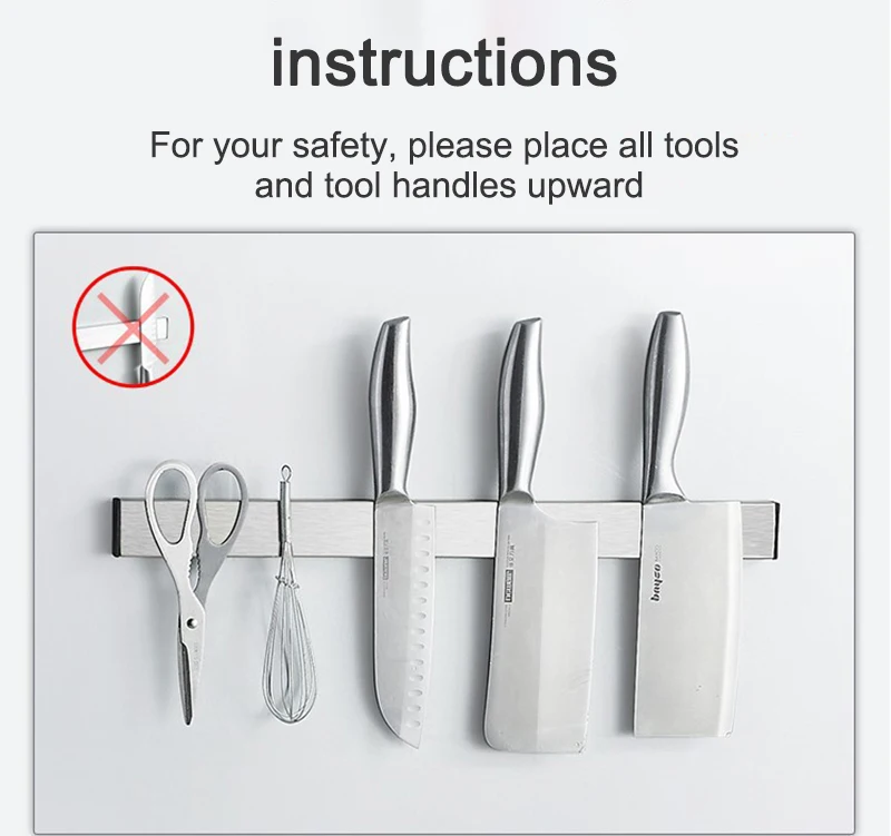 30/40/50 см блок неодимовый прямоугольный магнит магнитный держатель для ножей