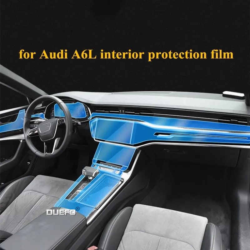

Наклейка из ТПУ для Audi A6L A6 C8 2018 2019 2020, Защитная пленка для экрана центрального управления, Защитная пленка для фар