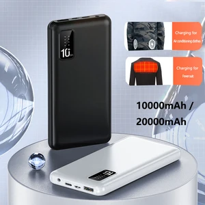 Imported Vest Power Bank 20000mAh Portable Charging Powerbank Mobile Phone External Battery 2.1A Fast Chargin