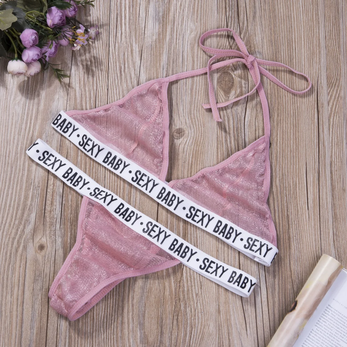 Женское сексуальное блестящее нижнее белье комбинация одежда для сна ночная