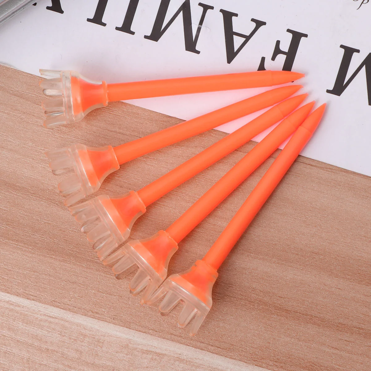 

10pcs 70mm Large Plastic Crown Tees Mat Tees for Indoor Outdoor Practice Accessories Supplies (Random Color)