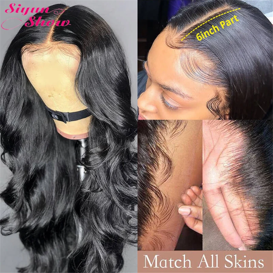 Siyun Show Body Wave Lace Front Wig 360 Full Lace Frontal Wig 250 Density HD Transparent 13×6 Lace Frontal Human Hair Wigs
