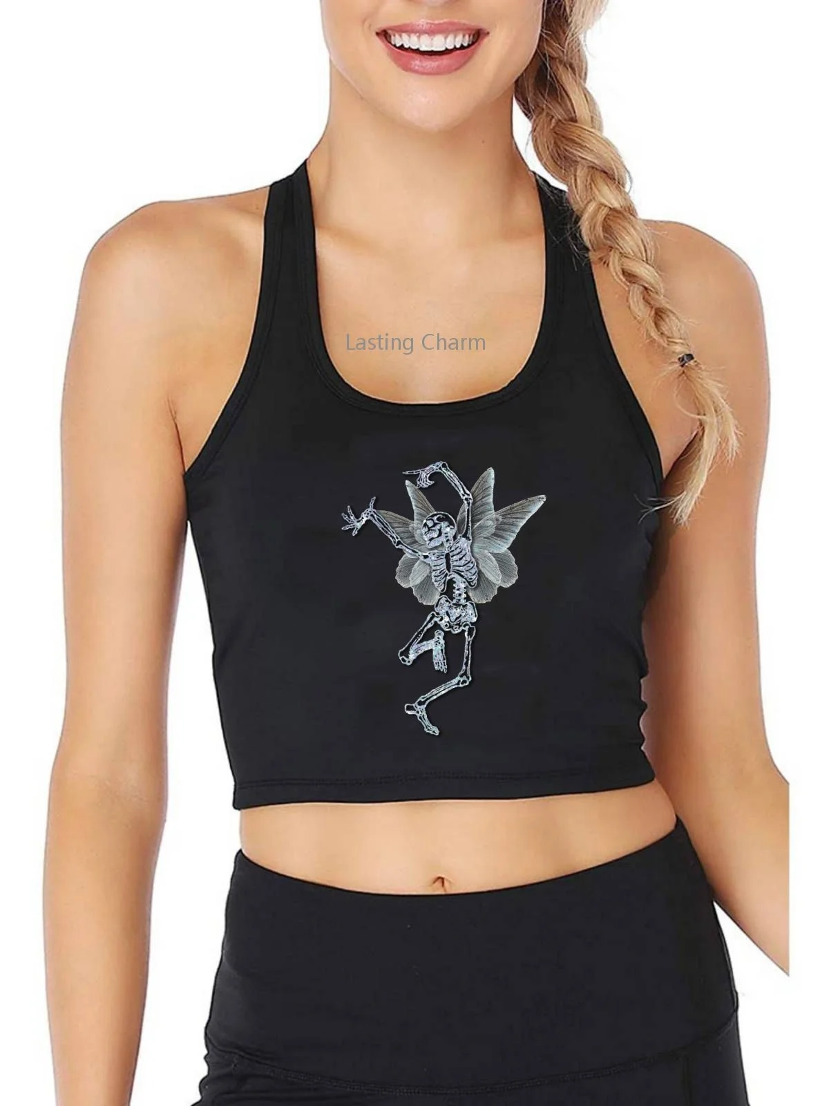 

Dancer's Soul Pattern Tank Top Women's Personalized Customization Yoga Sports Workout Crop Tops Gym Vest