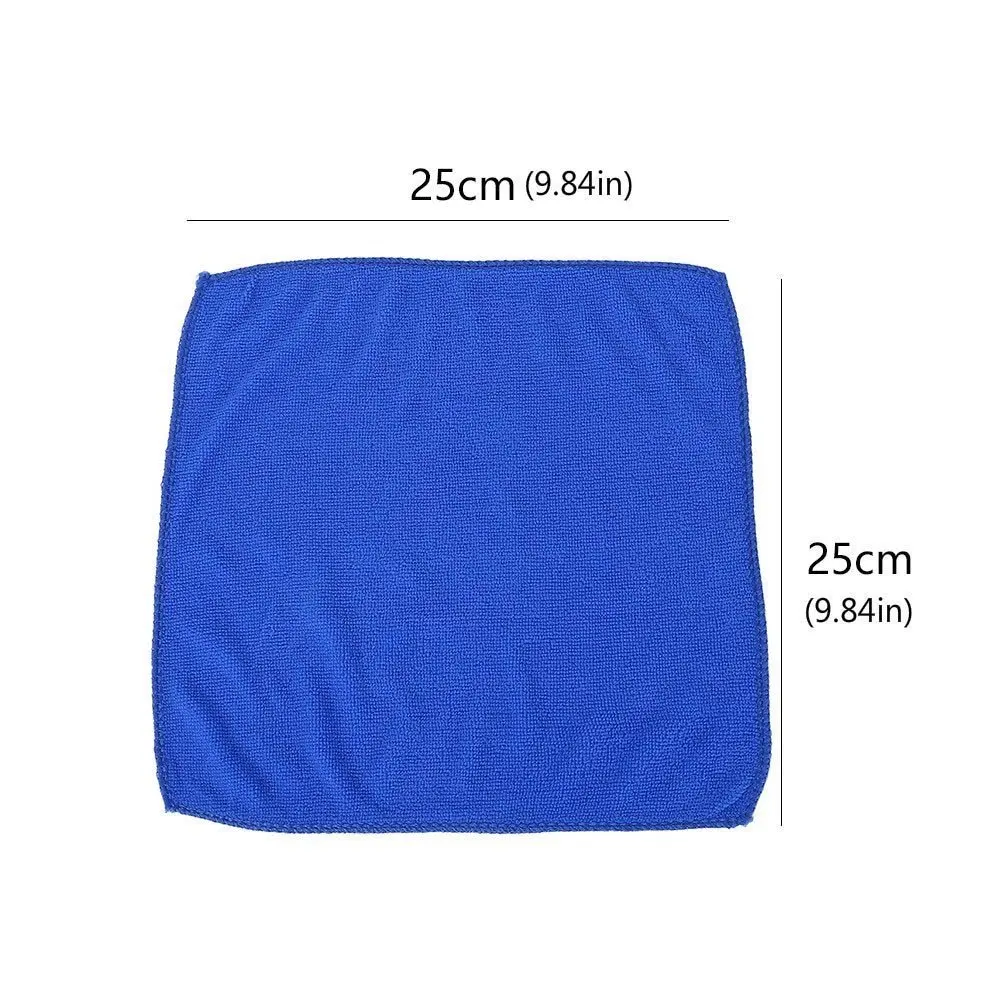 Microfiber Towels - 30 Pack - Reusable Wash Cloths, Dust, Kitchen, Car, Shop Rags for Cleaning - Blue