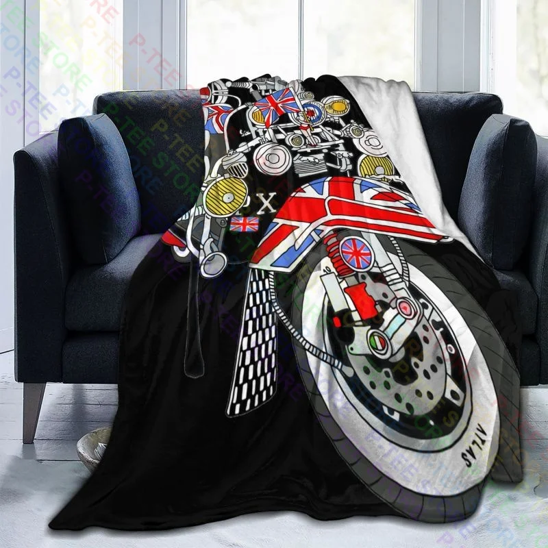 Мод для скутера Union Jack The Jam Paul Weller квадрафения Троян запись одеяло домашний декор