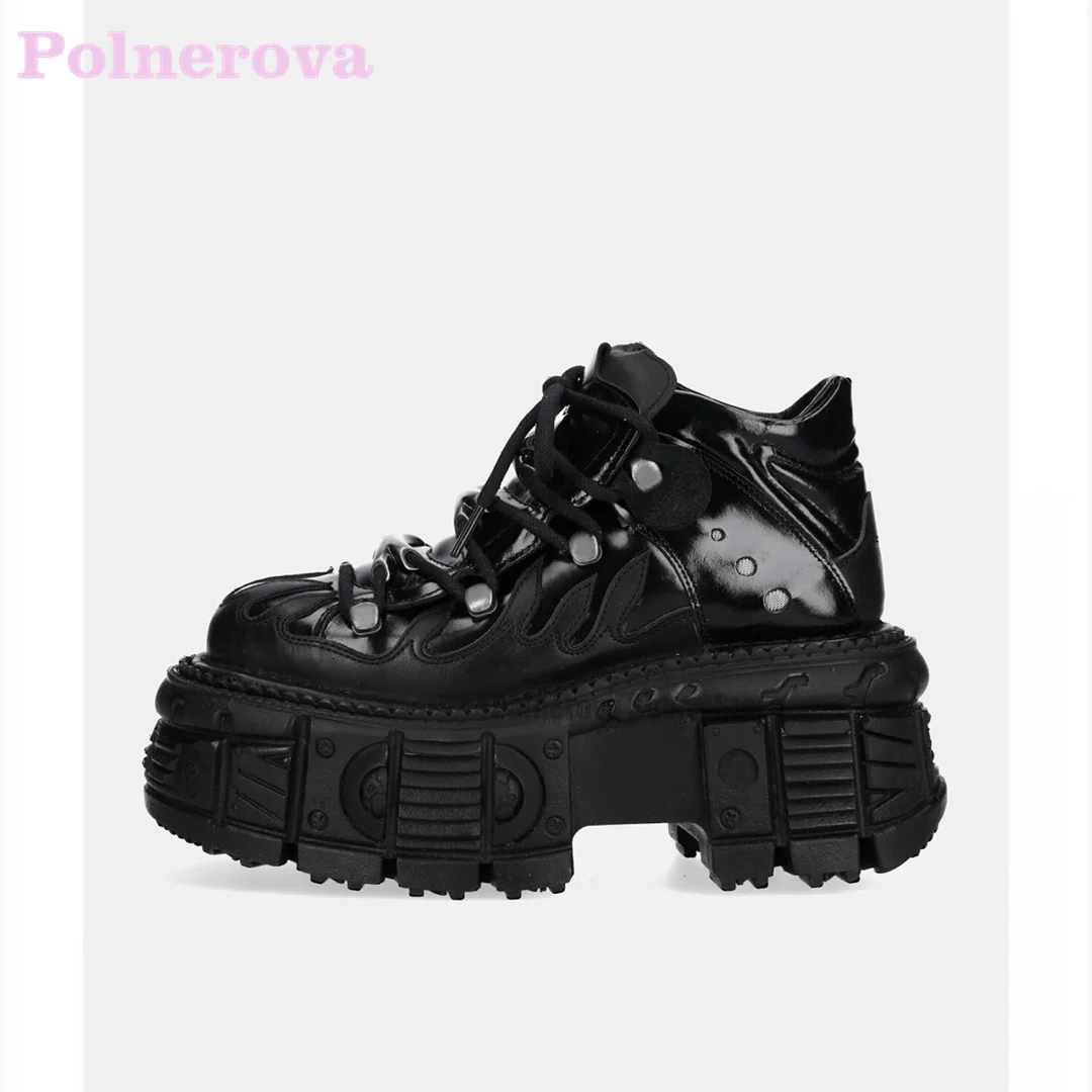 Туфли на платформе с высоким металлическим верхом женские туфли в стиле