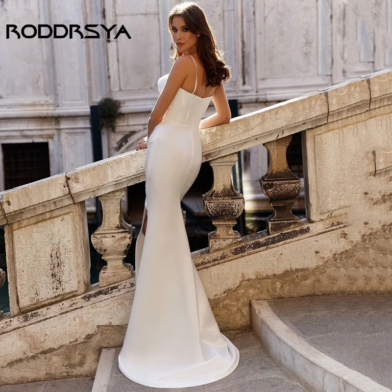 RODDRSYA Perfect 2 in 1 Detachable Skirt Mermaid Wedding Dresses 2023 Simple Satin Sweetheart Bridal Gown Vestidos De Novia images - 6