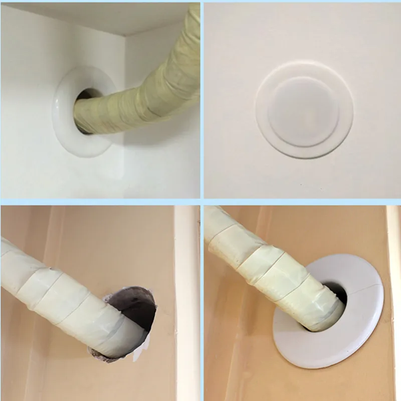 Plastic Vent Cover Reserved Hole Sealing Panel Round Corrector Air Conditioning Pipe Dust Cap Decor For Home Office Hotel |