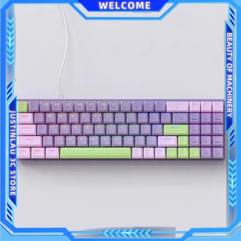 USB-клавиатура Механическая Проводная Съемная с красным переключателем 78 клавиш 1