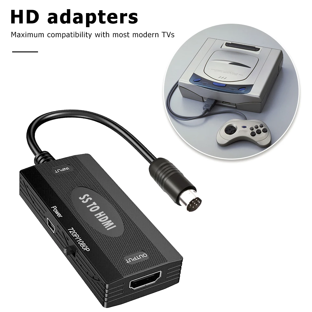 Adaptador HD para consola Sega Saturn, convertidor compatible con Cable USB, accesorios...