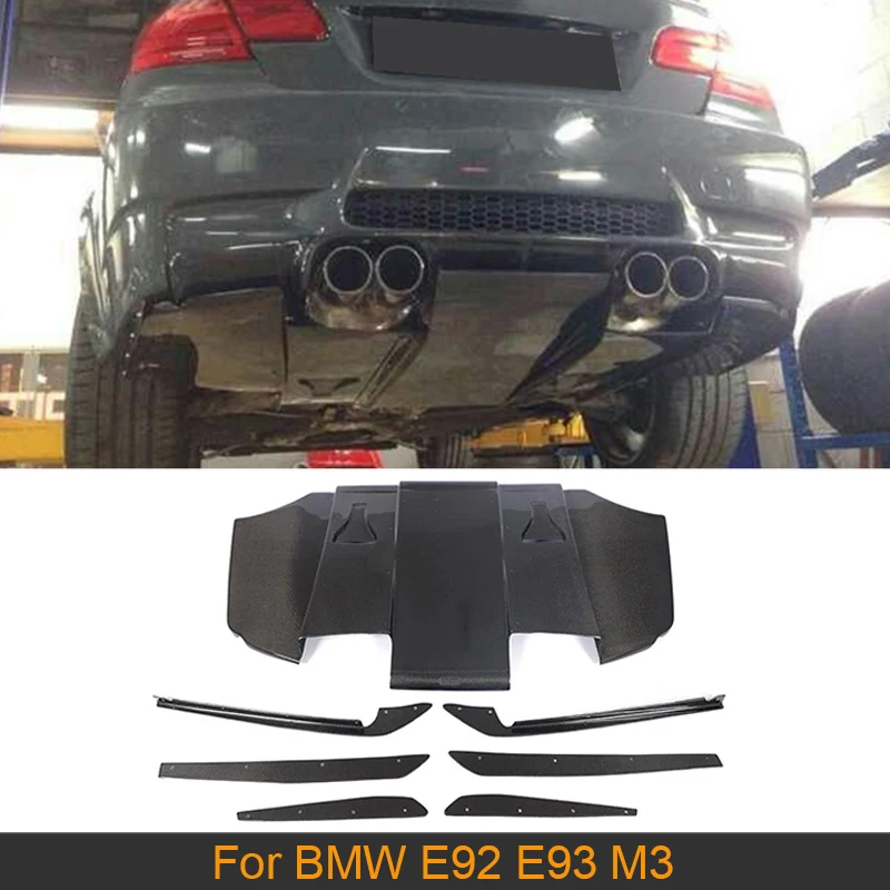 

Car Rear Bumper Diffuser Lip Spoiler For BMW E92 Coupe E93 Convertible M3 2008 - 2013 Rear Bumper Diffuser Lip Chin Carbon Fiber