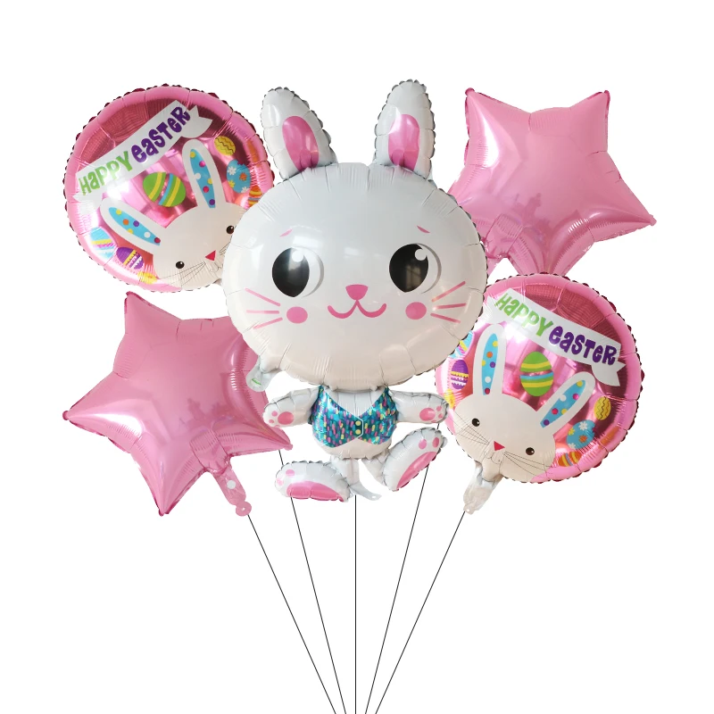 

5 шт./компл. мультяшный кролик, фольгированные гелиевые шары, джунгли, кролик, лес, животные, баллон гелия, детские игрушки, украшение для вече...