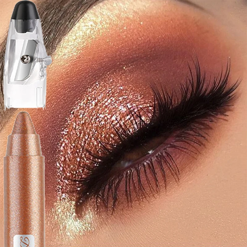 

Pearlescent Eyeshadow Pencil Glitter Silkworm Liner Pencil with Sharpener Highlight Matte Eye Shadow Stick Eyes Makeup Cosmetics