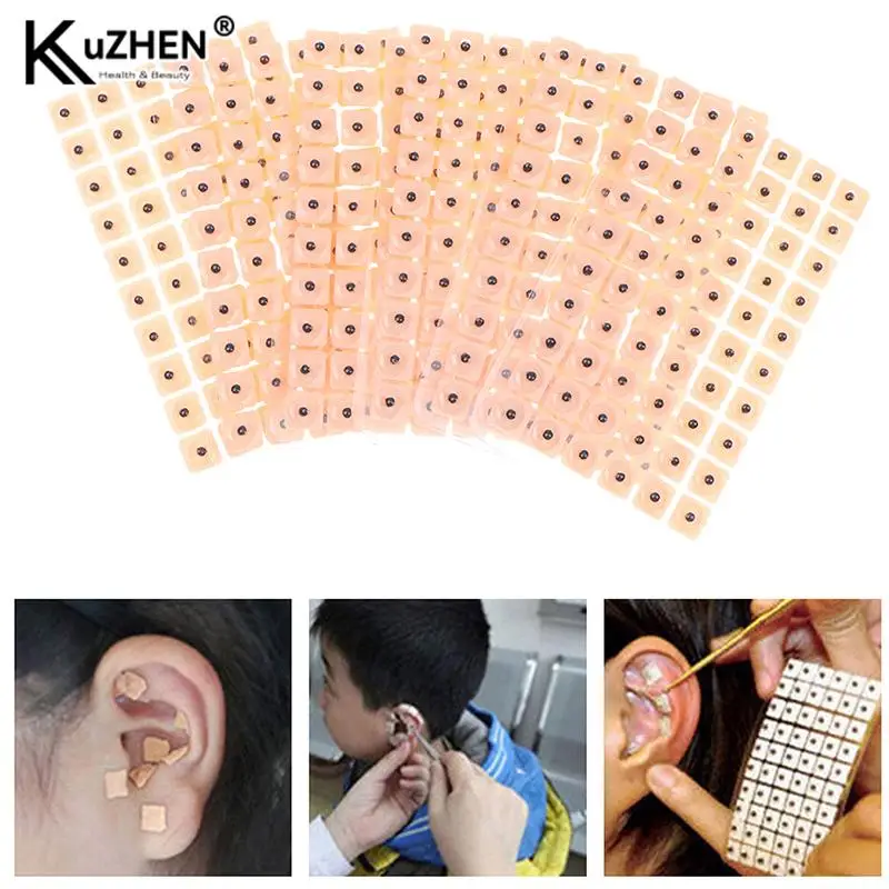 

600pcs Relaxation Ears Sticker Therapy Needle Patch Auricular Auriculotherapy Vaccaria Ear Massage Care Sticker Tool Accessories
