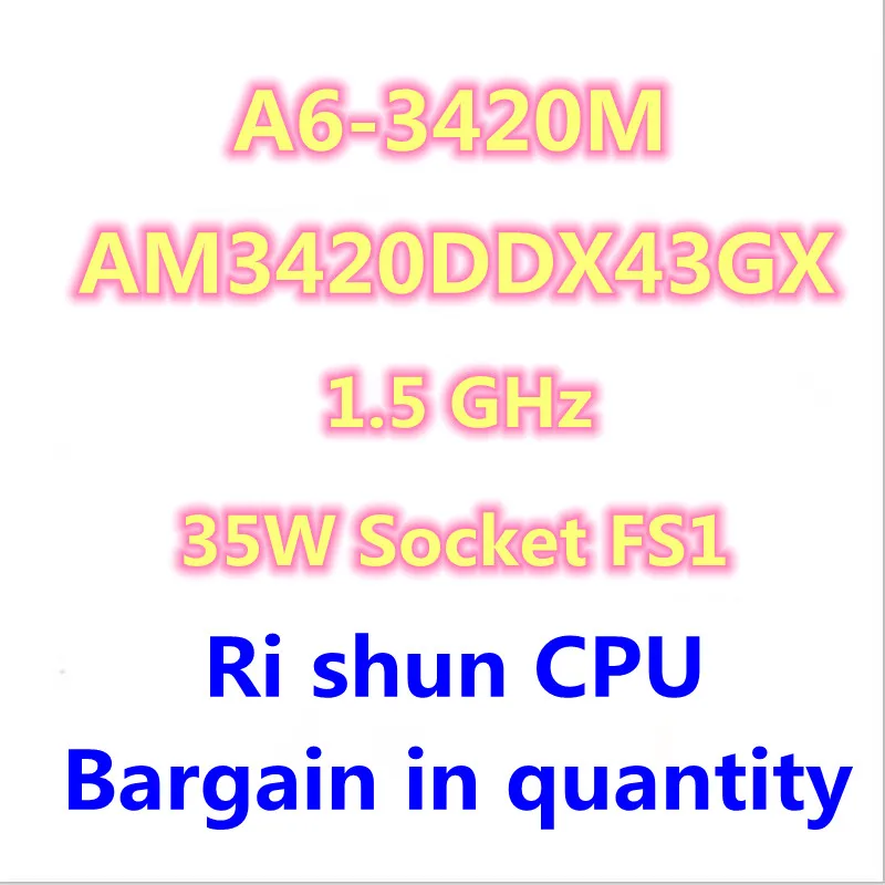 

A6-3420M A6 3420M AM3420DDX43GX AM3420 1,5 ГГц 35 Вт Процессор Socket FS1