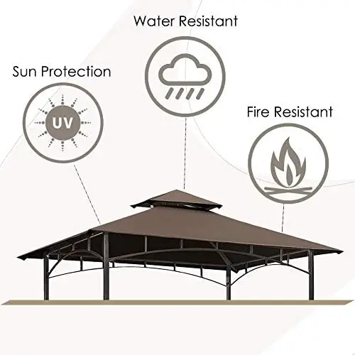 Roof Outdoor Barbecue Gazebo Tent Roof Top,gray