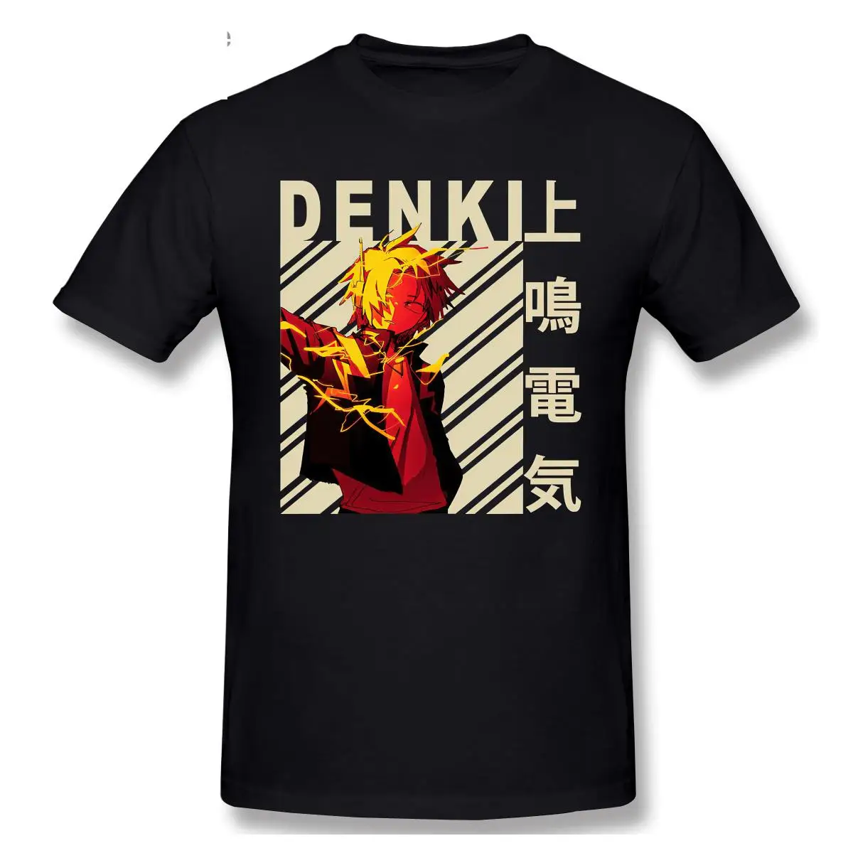 

Denki Kaminari Vintage Art Hawks Classic T Shirts My Hero Academia TShirts For Men And Women Sweat T-Shirts Tee tops